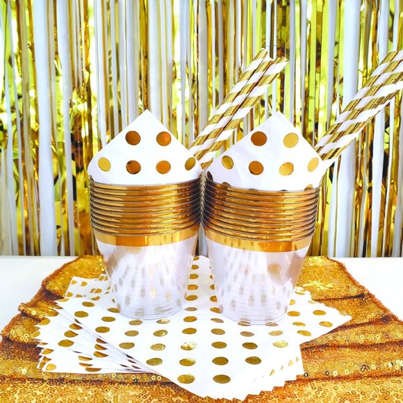 Gold Party Decoration Set 78 Pieces - Picture 1 of 8